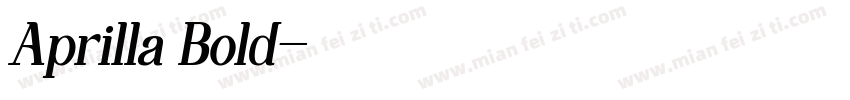 Aprilla Bold字体转换